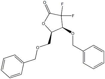 3,5-Dibenzoate-2-deoxy-2,2-difluoro-L-threo-pentonic acid γ-lactone Struktur