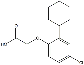 2-(4-氯-2-环己基苯氧基)乙酸 结构式