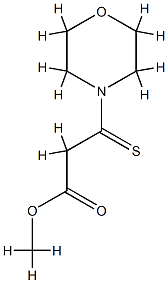 4-Morpholinepropanoic  acid,  -bta--thioxo-,  methyl  ester 化学構造式