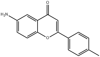 4H-1-Benzopyran-4-one,6-amino-2-(4-methylphenyl)-(9CI) 化学構造式