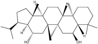 A'-Neo-5α-gammacerane-6α,16β-diol,19891-90-8,结构式