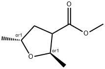 3-Furancarboxylicacid,tetrahydro-2,5-dimethyl-,methylester,(2R,5R)-rel- 化学構造式