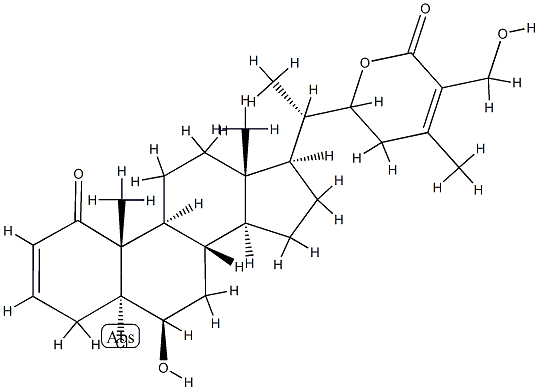 5-Chloro-6β,22,27-trihydroxy-1-oxo-5α-ergosta-2,24-dien-26-oic acid δ-lactone 结构式