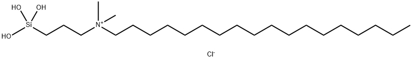 1-Octadecanaminium, N,N-dimethyl-N-[3-(trihydroxysilyl)propyl] chloride Struktur