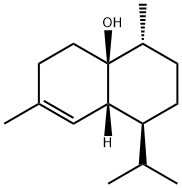 (1S)-1,2,3,4,4a,5,6,8aα-オクタヒドロ-4β,7-ジメチル-1-イソプロピルナフタレン-4aα-オール 化学構造式