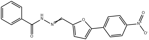 (E)-N-((5-(4-nitrophenyl)furan-2-yl)methylene)benzohydrazide Struktur