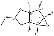 2H-Oxireno[3,4]cyclopenta[1,2-b]furan,hexahydro-4-methoxy-2-methyl-,(1a-alpha-,2-alpha-,2a-alpha-,4-alpha-,5a-alpha-,5b-alpha-)-(9CI) 结构式