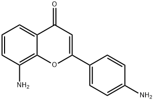 4H-1-Benzopyran-4-one,8-amino-2-(4-aminophenyl)-(9CI),199460-09-8,结构式