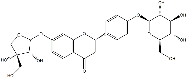 Liguiritigenin-7-O-D-apiosyl-4’-O-D-glucoside Structure