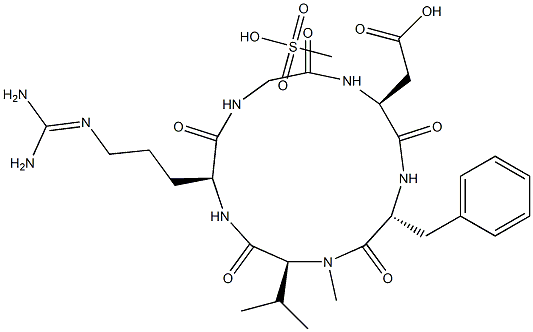 Циленгитид метансульфонат структура