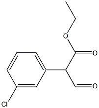 Benzeneacetic acid, 3-chloro-.alpha.-forMyl-, ethyl ester Structure
