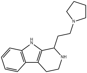 1-(2-Pyrrolizinoethyl)-1,2,3,4-tetrahydro-β-carboline 结构式