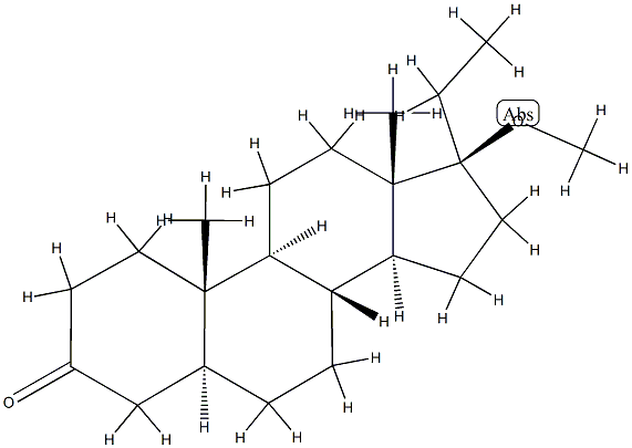 (17S)-17-Methoxy-5α-pregnan-3-one 结构式