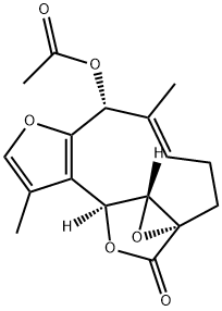 (1aS,4E,6R,10S,10aR)-6-Acetoxy-3,6,10,10a-tetrahydro-5,9-dimethyl-10,1a-(epoxymethano)-2H-oxireno[4,5]cyclodeca[1,2-b]furan-12-one,20149-39-7,结构式