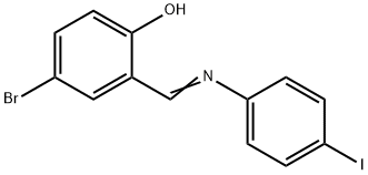 4-bromo-2-{[(4-iodophenyl)imino]methyl}phenol Structure