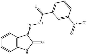 (E)-3-nitro-N-(2-oxoindolin-3-ylidene)benzohydrazide Struktur