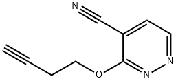 4-Pyridazinecarbonitrile,3-(3-butynyloxy)-(9CI),202926-96-3,结构式