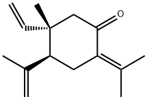 [4S,(+)]-2-Isopropylidene-4β-isopropenyl-5α-vinyl-5-methylcyclohexanone,20303-60-0,结构式
