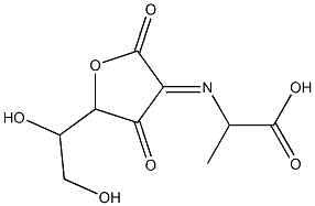 L-threo-3-Hexulosonic  acid,  2-[(1-carboxyethyl)imino]-2-deoxy-,  -gamma--lactone,  radical  ion(1-)  (9CI),203319-82-8,结构式