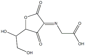 L-threo-3-Hexulosonic  acid,  2-[(carboxymethyl)imino]-2-deoxy-,  -gamma--lactone,  radical  ion(1-)  (9CI),203319-85-1,结构式