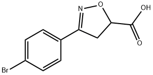 3-(4-bromophenyl)-4,5-dihydro-1,2-oxazole-5-carboxylic acid, 203392-15-8, 结构式