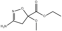 5-Isoxazolecarboxylicacid,3-amino-4,5-dihydro-5-methoxy-,ethylester(9CI) 化学構造式