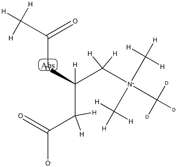 Acetyl N-(methyl-D3)-carnitine Structure