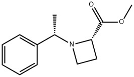 (2S)-Methyl 1-(1-phenylethyl)azetidine-2-carboxylate Struktur