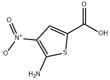 2-Thiophenecarboxylicacid,5-amino-4-nitro-(9CI) Struktur