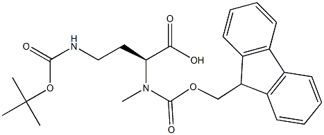 (9H-Fluoren-9-yl)MethOxy]Carbonyl N-Me-L-Daba(Boc)-OH, 2044702-38-5, 结构式