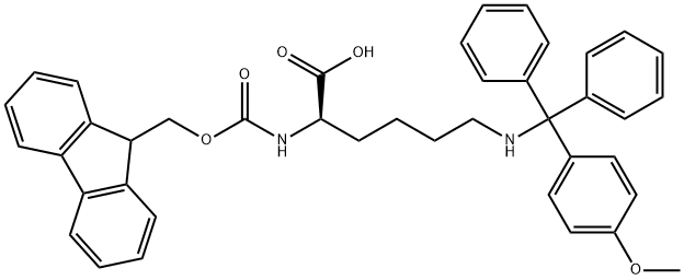 (9H-Fluoren-9-yl)MethOxy]Carbonyl D-Lys(Mmt)-OH 化学構造式