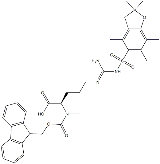 FMoc-N-Me-D-Arg(pbf)-OH Struktur
