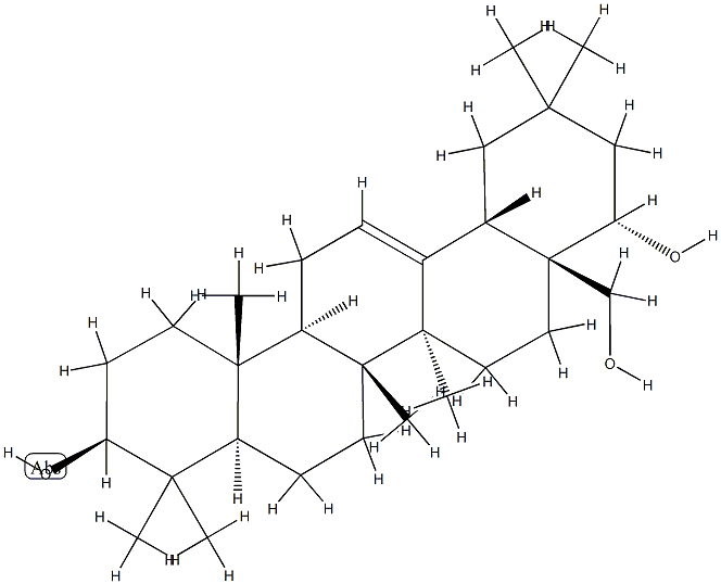 Olean-12-ene-3β,22α,28-triol Structure