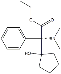 Benzeneacetic acid, α-(1-hydroxycyclopentyl)-, 2-(dimethylamino)ethyl ester, (S)-,204990-63-6,结构式