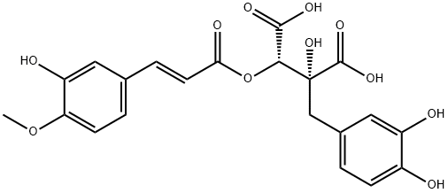 Butanedioic acid, 2-9(3,4-dihydroxyphenyl)methyl)-2-hydroxy-3-(((2E)-3-(3-hydroxy-4-methoxyphenyl)-1-oxo-2-propenyl)oxy)-, (2R,3S)-|升麻酸B