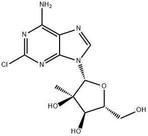 2-氯-2'-C-甲基腺苷 结构式