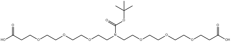 N-Boc-N-bis(PEG3-acid) Struktur