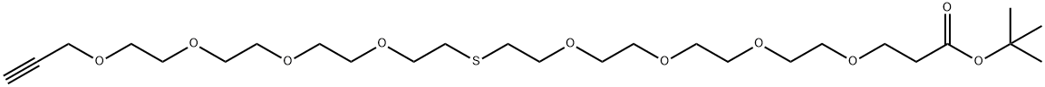 Propargyl-PEG4-S-PEG4-t-butyl ester 结构式