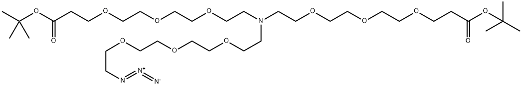 N-(Azido-PEG3)-N-Bis-(PEG3-t-butyl ester) Struktur