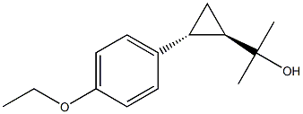 Cyclopropanemethanol, 2-(4-ethoxyphenyl)-alpha,alpha-dimethyl-, (1R,2R)-rel- (9CI) 化学構造式