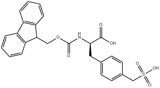 (9H-Fluoren-9-yl)MethOxy]Carbonyl D-phenylalanine-4-methylsulfonic acid 化学構造式