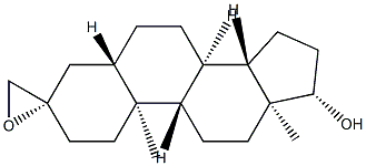 spiro-3-oxiranylandrostan-17-ol Structure