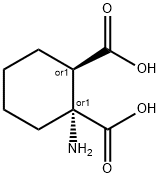 1,2-Cyclohexanedicarboxylicacid,1-amino-,(1R,2R)-rel-(9CI) 化学構造式