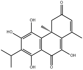 6,11,12,14-Tetrahydroxy-18-nor-3,5,8,11,13-abietapentene-2,7-dione Struktur
