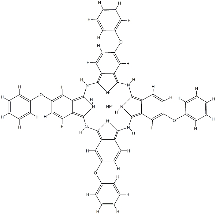 2,9,16,23-四苯氧基-29H,31H-酞菁镍 结构式