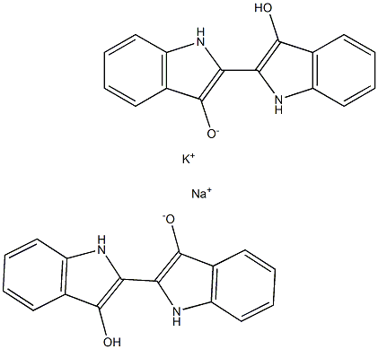 (2,2'-Bi-1H-indole)-3,3'-diol, potassium sodium salt (1::) Structure