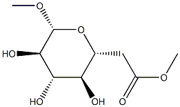 メチル6-O-アセチル-β-D-グルコピラノシド 化学構造式