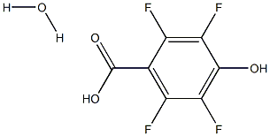 2,3,5,6-テトラフルオロ-4-ヒドロキシ安息香酸水和物 化学構造式