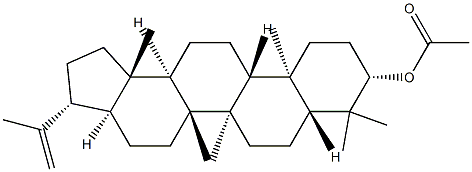 (21β)-ホパ-22(29)-エン-3β-オールアセタート 化学構造式