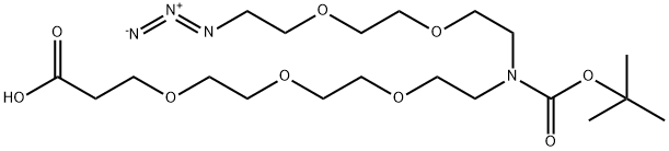 N-(Azido-PEG2)-N-Boc-PEG3-acid, 2086689-01-0, 结构式